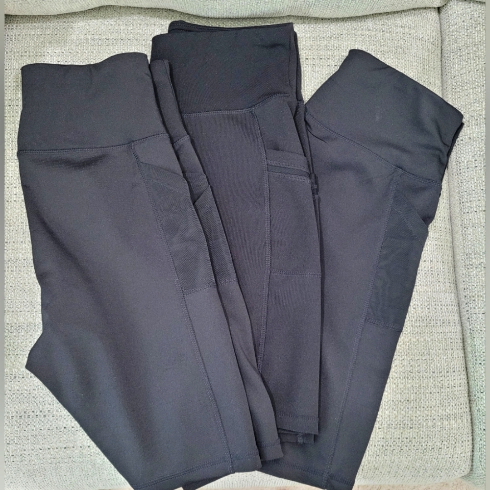 Black Biker Shorts Set Of 3